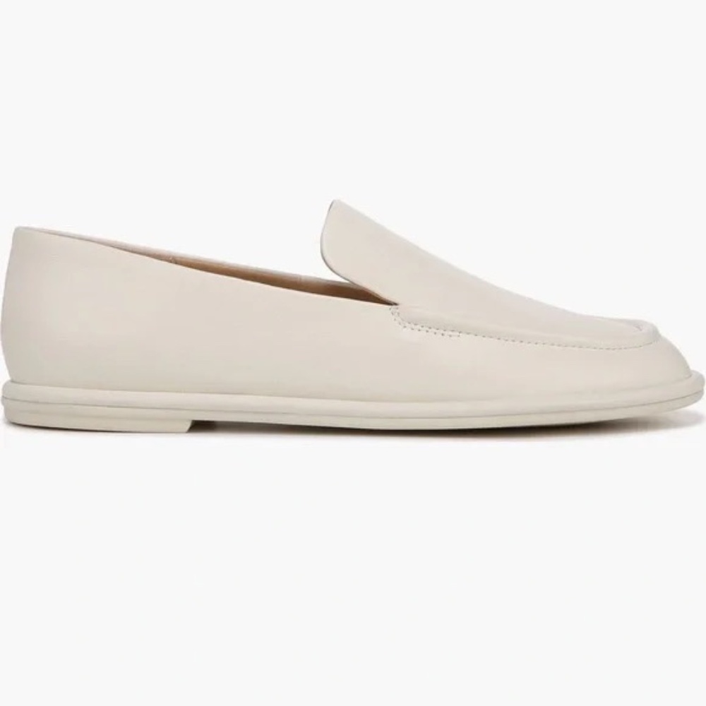 Vince Sloan Leather Loafers - Milk White Leather